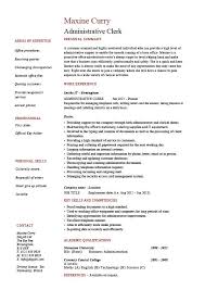 administrative clerk resume, clerical