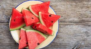 Watermelon Pieces On A Wooden Board Watermelon Watermelon Slices Wooden Board