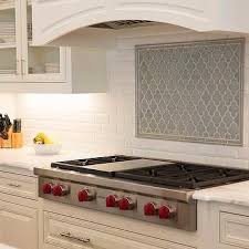 accent tile above range design ideas