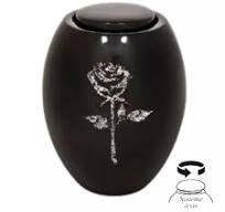 Urne empreinte rose noire