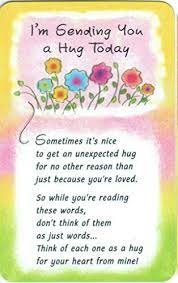 Sending You A Hug Today Wallet Card Blue Mountain Arts Sending You A Hug Hug Quotes Special Friend Quotes