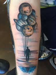 Black And White Vs Color Tattoo Reddit Planet Balloons By Chris Melzo At Black Cat Tattoo In Reno Nv Imgur Planet Tattoos Tattoos For Guys Latest Tattoo Design