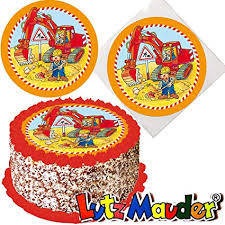 Kuchen is the german word for cake. Tortenaufleger Bagger Baustelle Fur Lieblings Torten Und Kuchen Von Lutz Mauder 10315 Kinder Geburtstag Kindergeburtstag Kinderparty Party Kuchen Torte Amazon De Lebensmittel Getranke