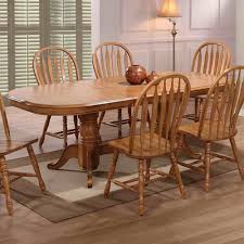 7 pc astoria grand singletary elana brown cherry finish wood double pedestal dining table set. Dining Double Pedestal Dining Table By E C I Furniture Oak Dining Room Table Oak Dining Room Set Dining Table Chairs