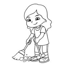 Line drawing cleaning kids vectors (382). Kid Littering Vector Images Over 220