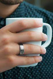 14k White Gold 8mm Grooved Comfort Fit Wedding Band This Men S Wedding Band Has A Satin White Gold Wedding Rings Comfort Fit Wedding Band Wedding Ring Bands
