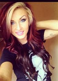 Everyday bob wig dark dirty blonde full bangs can be worn left right or center dot part cancer/alopecia/theater. Image Result For Dark Burgundy Hair With Blonde Highlights Red Blonde Hair Red Hair With Blonde Highlights Burgundy Hair