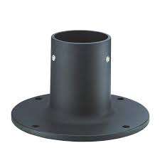 Café lights add a gorgeous glow to an outdoor living space, but they can be tricky to hang if you don't have trees or other tall objects to string them. Acclaim Lighting Outdoor Lamp Post Base Cover Matte Black C2410bk Rona