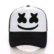 Black And White Hat New Arrived Marshmello Face Men Baseball Cap Boy Casual Homme Cap Black White Hat Snapback Hat Women Cap Baseball Cap Boy Baseball Hats Womens Baseball Cap