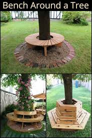 Banco Alrededor De Un Arbol Hogar Bank Tree A Home Alrededor Arbol Banco Hogar In 2020 Backyard Landscaping Designs Garden Projects Backyard Landscaping