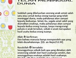 Sedekah Untuk Orang Tua Yang Telah Meninggal Dunia Selamat Ulang Tahun Injil Ulang Tahun