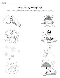 What S The Weather Printable Matching Worksheet Weather Worksheets Weather Activities Preschool Seasons Worksheets