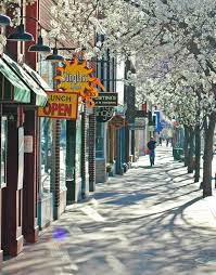 Just Another Blossomy Morning On Front Street In Downtown Traverse City Traverse City Michigan Traverse City Pure Michigan