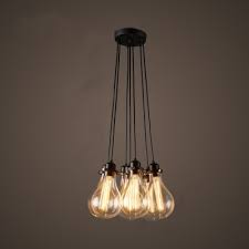Generally speaking, we offer free shipping for miroland g125 retro tungsten filament incandescent vintage edison lamp light bulb handmade fixtures e27 220v 40w loft diy decoration to united states. Industrial Cluster Multi Light Pendant In Exposed Edison Bulb Style 7 Lights Beautifulhalo Com
