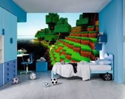 minecraft wall on etsy a global handmade and vintage marketplace minecraft wall boys room mural minecraft room