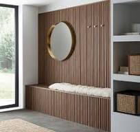 SlatWall Waterproof Walnut Panel