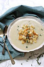 Jerusalem Artichoke Soup With Smoked Cheddar And Thyme Croutons Artichoke Soup Jerusalem Artichoke Soup Jerusalem Artichoke