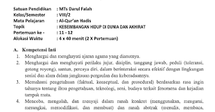 Documents similar to soal uts ipa kelas 8 semester 1. Rpp Al Qur An Hadits Kls 8 Mts Semester 2 K13 Tahun Pelajaran 2019 2020 File Guru Now