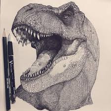 Last Progress Shot For Real Prints Available This Weekend Jurassicpark Jurassic Trex Tyrannosaurusrex Dinosaur Sketch Dinosaur Drawing Dinosaur Art How to draw a realistic dinosaur with pencil step by step. dinosaur sketch