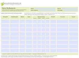Wo finde ich einen einfachen medikamentenplan zum ausfüllen und ausdrucken? Medikamenten Liste Gesundheitsinformation De