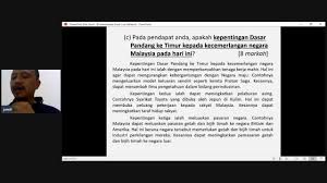 Mengalih pandangan kepada negara timur. Formula Extra Perkembangan Dasar Luar Malaysia Litetube