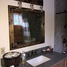 Do you think rustic vanity mirrors for bathroom appears to be like nice? Rustic Distressed Mirror With Oil Rubbed Bronze Corner Etsy Rustic Bathroom Decor Bathroom Sets Bathroom Decor