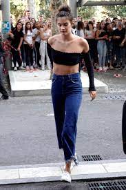 Sara sampaio street style 05/22/2019. Street Style Sara Sampaio In Denim And Crop Top Out In Milan Justfabzz