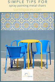 How To Spray Paint Metal Chairs Tips Step By Step Diy Sunlitspaces Com