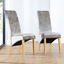 4homart velvet recliner armchair adjustable wing back recliner occasional back button nailhead armchair padded side large chair for lounge living room bedroom cinema gaming fireside reclining chair. Boston Silver Velvet Dining Chair Oak Leg Furniture And Choice