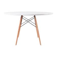 Fusion Living Eiffel Inspiriert Große Weiße Runde Esstisch Mit Buche Holz Beine