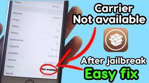 Para desbloquear tu iphone y poder utilizarlo con una tarjeta sim que no sea del. Carrier Not Available Fix After Jailbreak Youtube