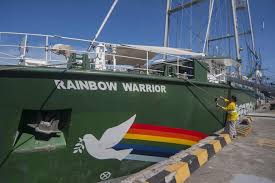 The greenpeace boat is a decoration that was released with the level 38 update and improves your tree hugging rating. Greenpeace S Rainbow Warrior Arrives In Jakarta City The Jakarta Post