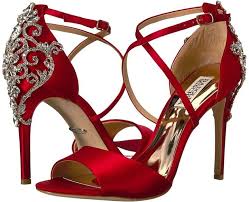 Badgley Mischka Karmen Women S Bridal Shoes Afflink Red Wedding Shoes Bridal Shoes Red Bridal Shoes
