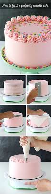Cake decorating often includes writing, flowers, and other designs on the top of a baked and frosted cake. How To Frost A Cake With Buttercream Step By Step Tutorial Photos Smooth Cake Desserts No Bake Cake