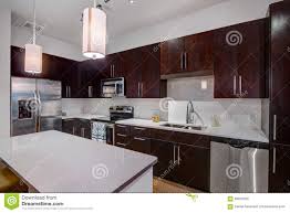 modern apartment kitchen stock image