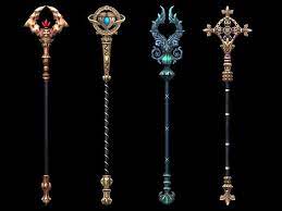 Magic Staff Design 3d Model 3dsmax Files Free Download Modeling 19004 On Cadnav Staff Magic Weapon Concept Art Wizard Staff