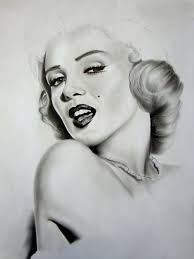 Famous for playing comic `dumb blonde` characters charming young blonde with red dress, head scarf and bag. Marilyn Monroe Portrait Marilyn Monroe Zeichnung Zeichnungen Von Helly Bei Kunstnet