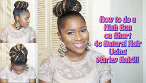Bobby pins (optional) hair pins; How To Do A High Bun On Short 4c Natural Hair Using Marley Hair Mona B Youtube