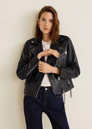 Leather Biker Jacket Women Mango Usa Leather Jacket Girl Jackets Biker Jacket
