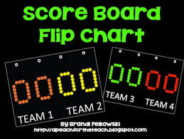 Printable Score Board Flip Chart