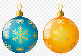 Christmas tree with ornaments clipart. Large Size Transparent Yellow And Blue Christmas Ball Christmas Ornaments Clipart Png 141623 Pikpng