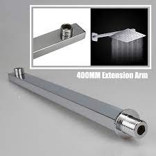 Included at no extra charge is a matching solid stainless steel 15.5 adjustable extension shower arm. 16 40cm Edelstahl Quadrat Regen Duschkopf Extension Arm Chrom Ebay