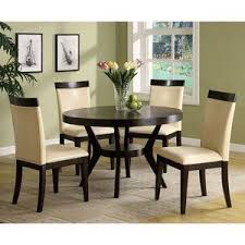 Hokku Designs Arin 5 Piece Dining Set Round Dining Table Sets Transitional Dining Tables Dining Chairs