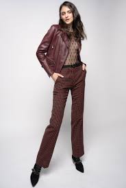 Womens Pinko Trousers Check Trousers Multi Black Red Camel Gregory D Lewis
