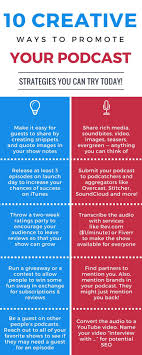 10 Creative Ways To Promote A Podcast Strategies You Can Try Today Podcast Socialmedia Marketing Podcast Tips Podcast Topics Podcasts