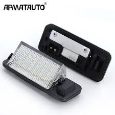 Apmatauto For Bmw E36 Led License Plate Light 18smd White 12v Number Plate Lamp Bulbs For Bmw E36 318i 318is 318ti 325i M3 92 Number Plate Bmw E36 318i Bmw E36