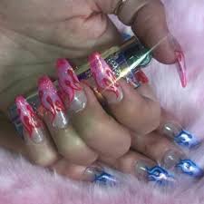 Nails Aesthetic Blue And Pink Image 6232977 On Favim Com