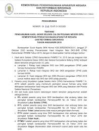 Selamat pagi para pejuang asn, berikut informasi mengenai syarat skd cpns dan. Kementerian Pendayagunaan Aparatur Negara Dan Reformasi Birokrasi Cpns