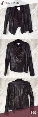 Calvin Klein Asymmetrical Faux Leather Jacket Nwt Calvin Klein Women S Size M Asymmetrical Zip Flyaway Jacket Clothes Design Leather Jacket Calvin Klein Women
