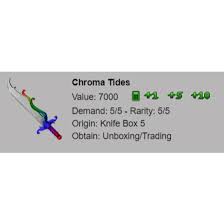 Customize your avatar with the mm2 chroma tides! Other Mm2 Chroma Tides Ingame Gegenstande Gameflip